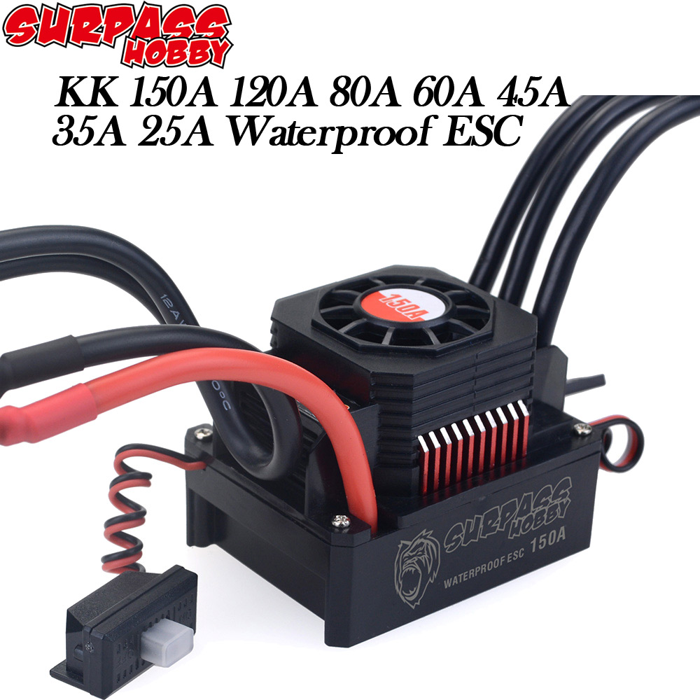 Esc Waterproof 60A - تجاوز هواية مقاوم للماء فرش ESC