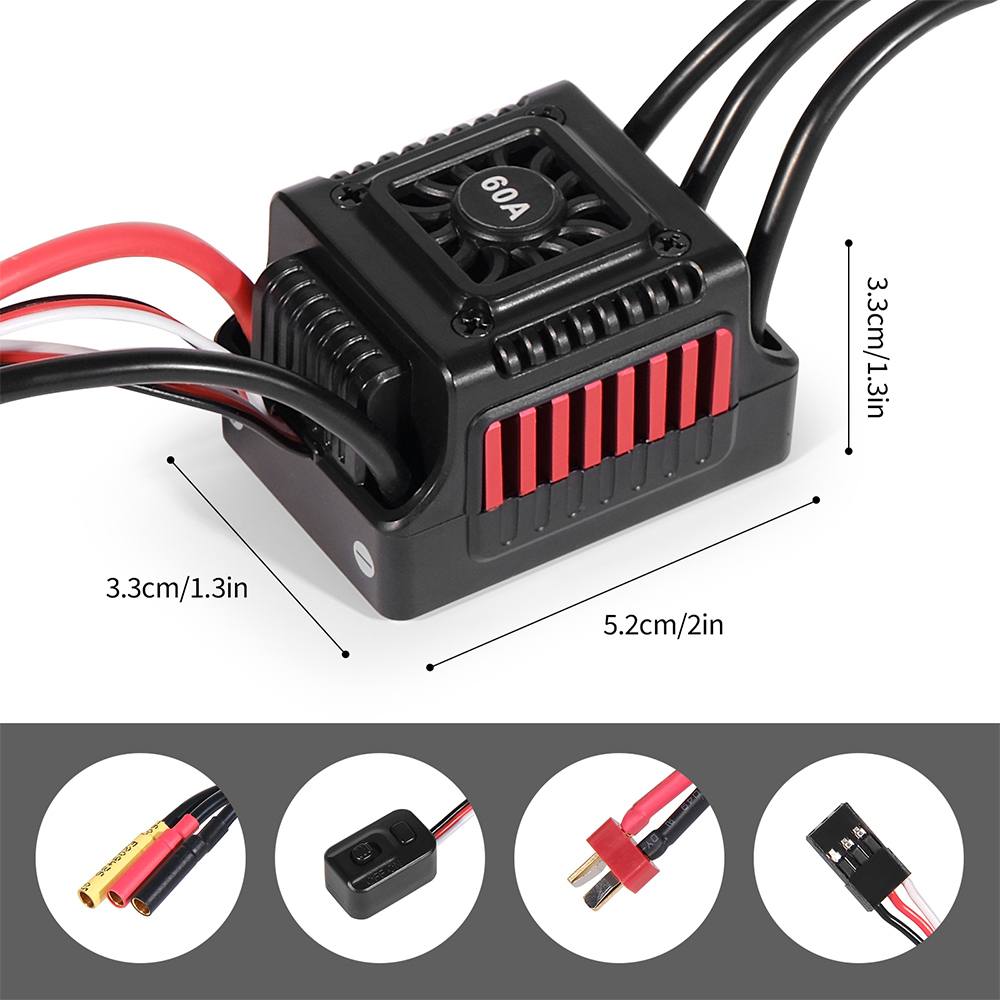 45A 60A RC ESC مقاوم للماء بدو - مراجعة Esc Waterproof 60A وسعره