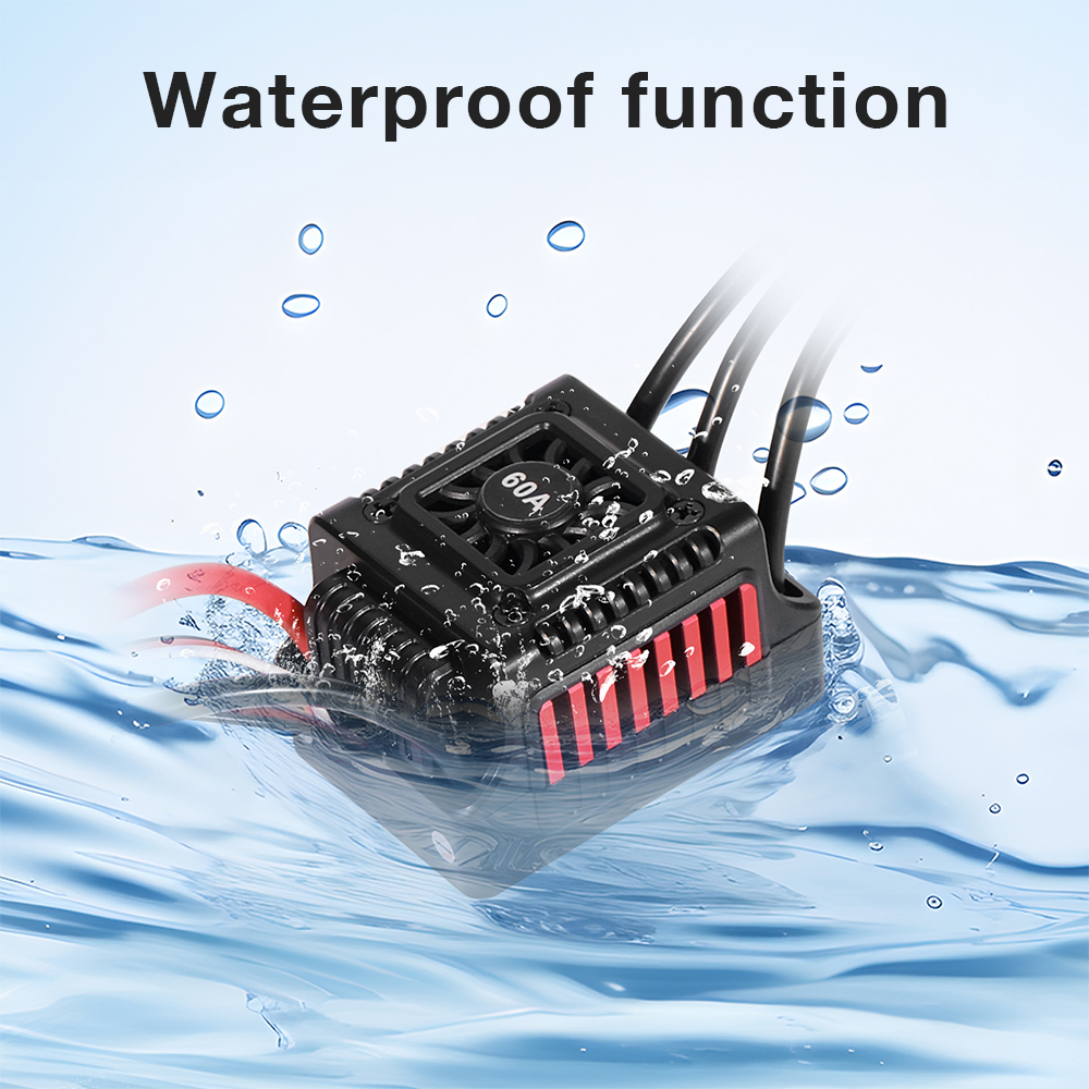 45A 60A RC ESC مقاوم للماء بدو - مراجعة Esc Waterproof 60A وسعره