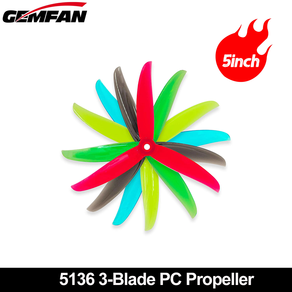 Gemfan VANOVER 5136 3 شفرات PC - مراجعة Fpv Racing Quadcopter وسعره