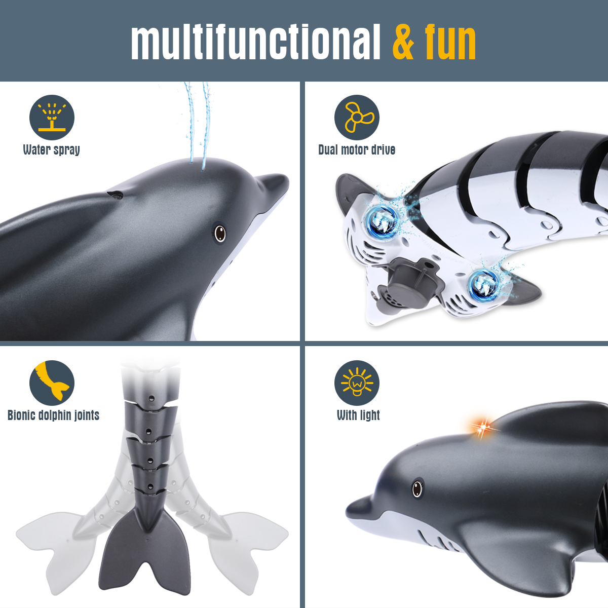 القرش Rc دولفين الحوت رذاذ الم - مراجعة Rc Submarine Water وسعره