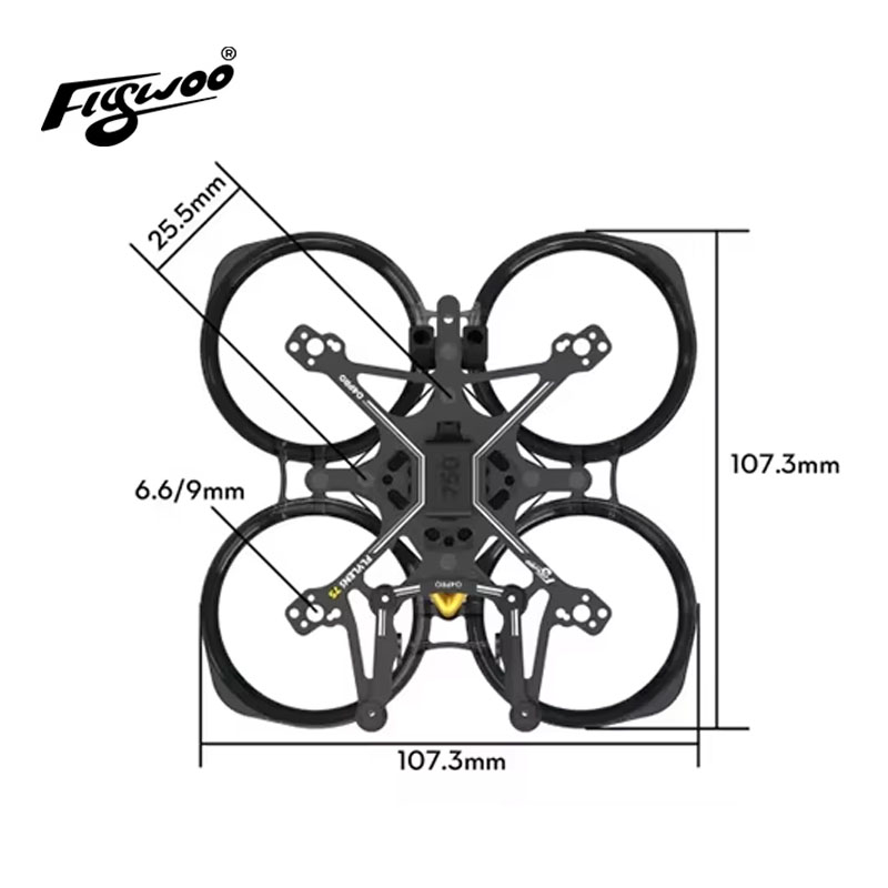 طقم إطار Flywoo Flylens 75 مقا - مراجعة Fpv Racing Quadcopter وسعره