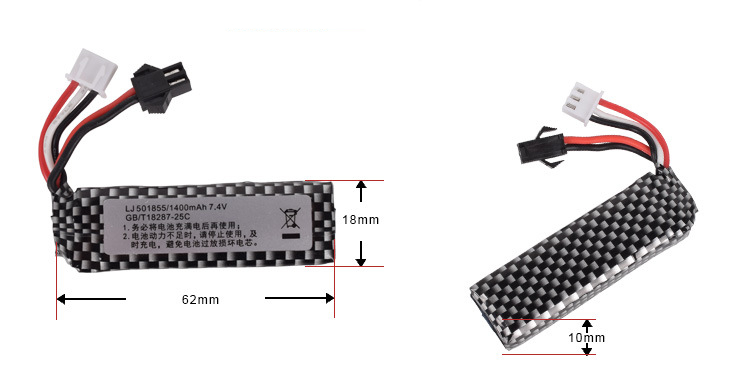 7.4 فولت 1400mah 25C 501855 يب - مراجعة Rc Hobby Vehicles وسعره