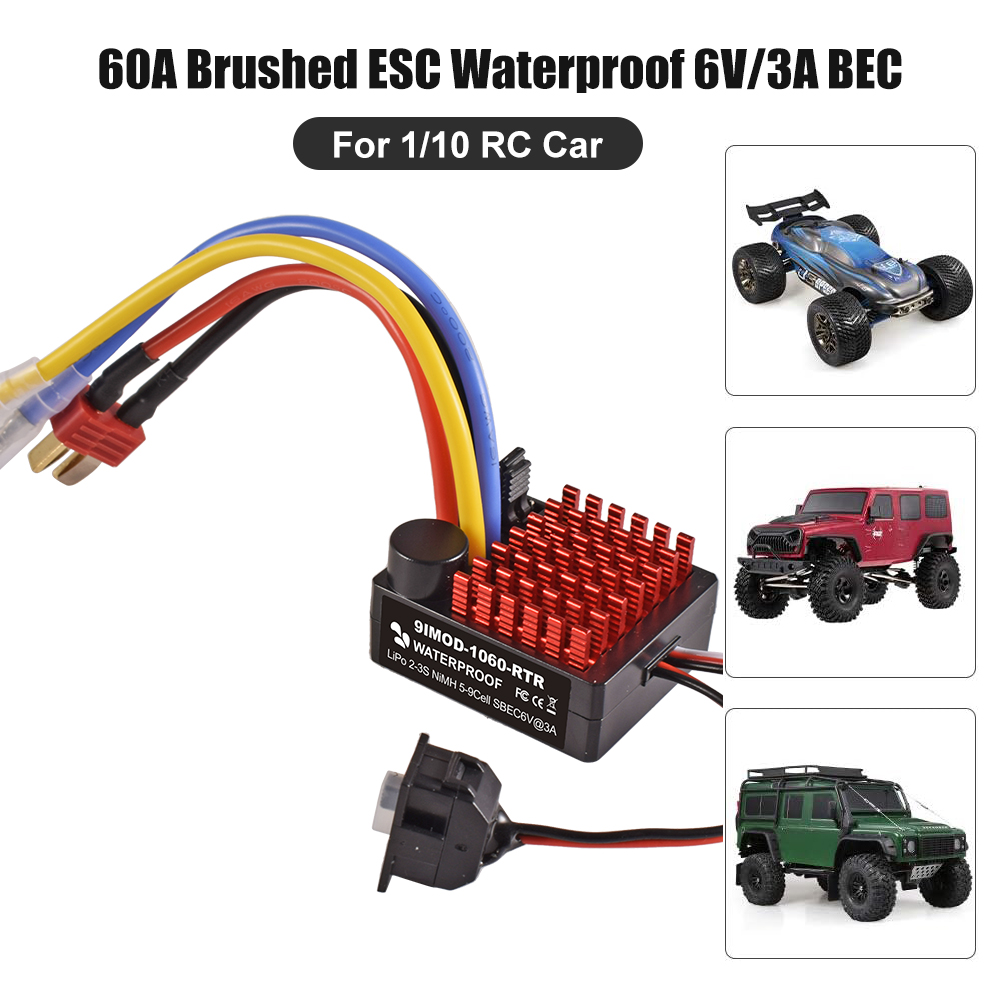 9IMOD 1060 RTR 60A ESC وحدة تح - مراجعة Esc Waterproof 60A وسعره