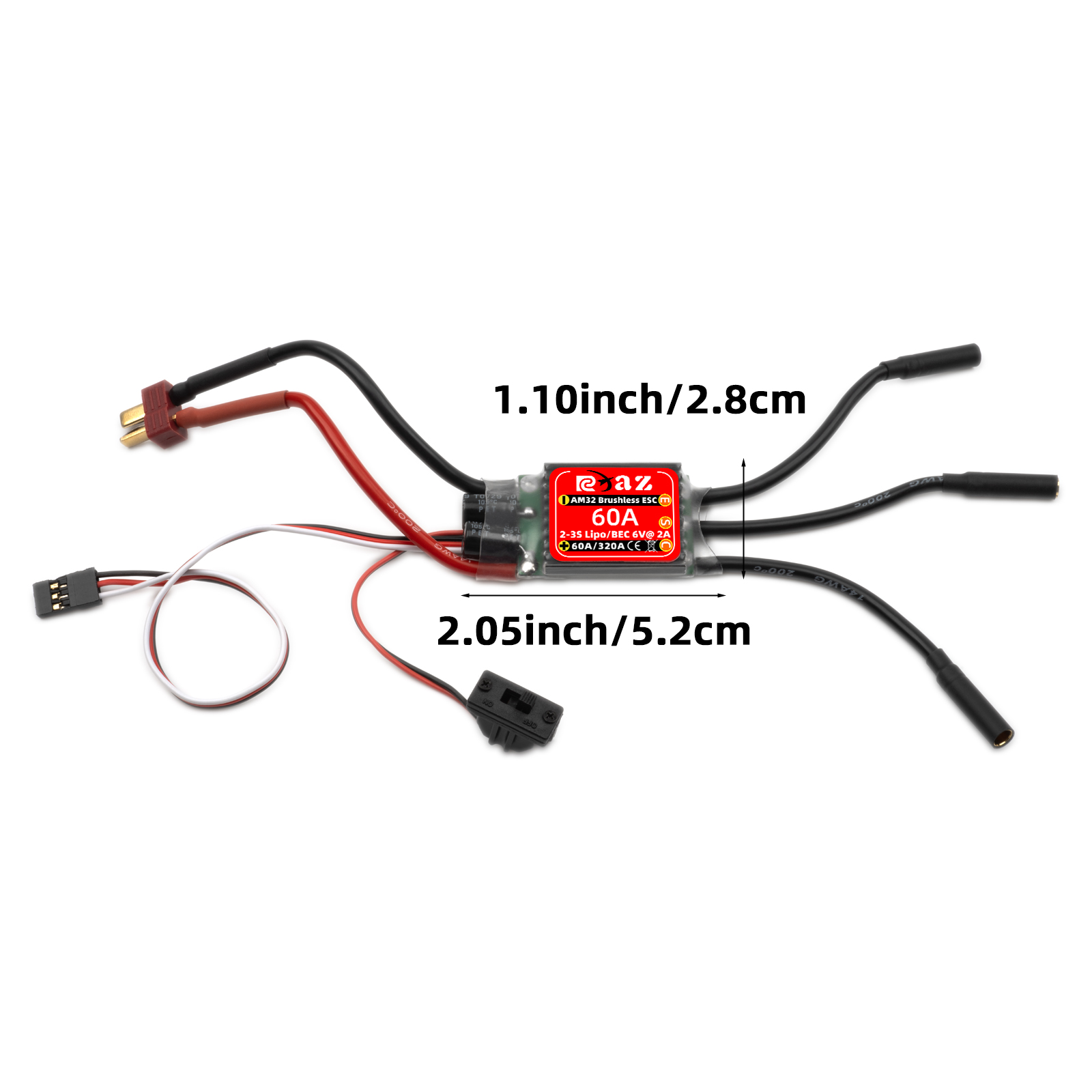 RCXAZ AM32 60A وحدة تحكم إلكتر - مراجعة Esc Waterproof 60A وسعره